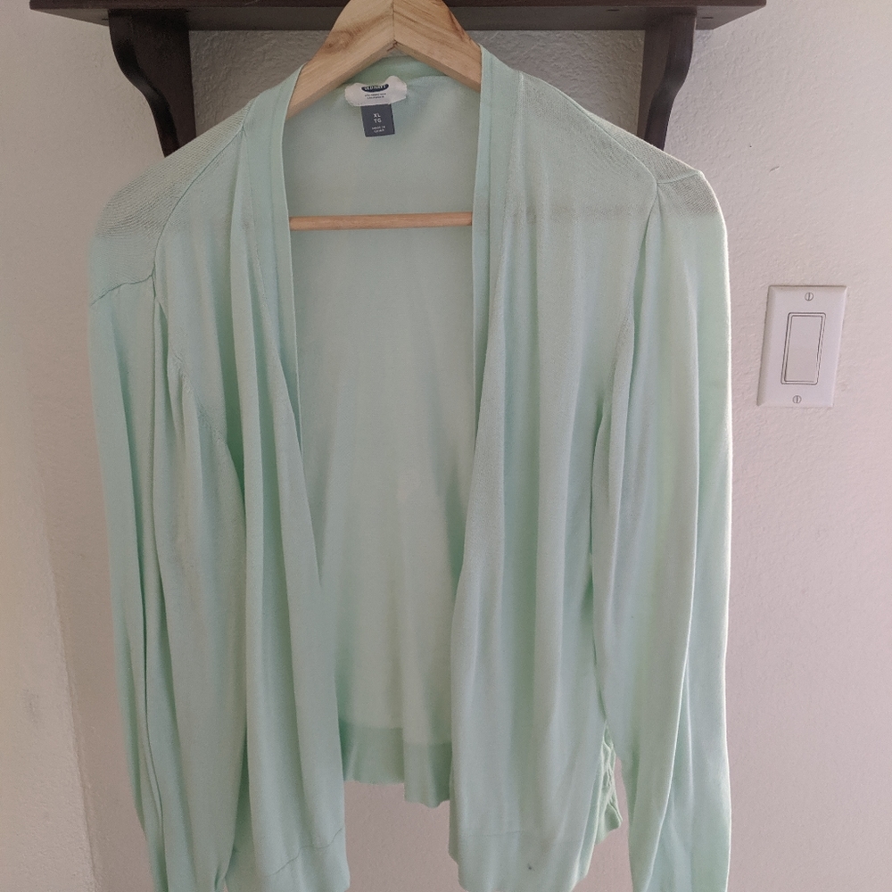 Mint green Old Navy cardigan
